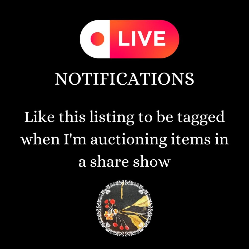 Live auction share show notification